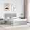 VidaXL vidaXL Bed Frame Grey Sonoma 150 x 200 cm Solid Pine Wood 3