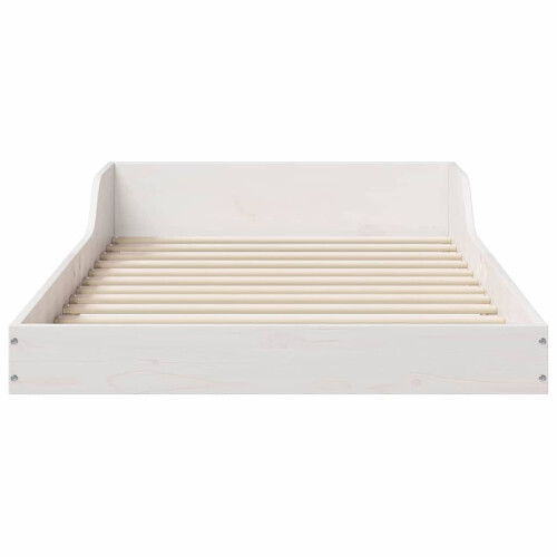 VidaXL vidaXL Bed Frame White 90 x 200 cm Solid Pine Wood 2