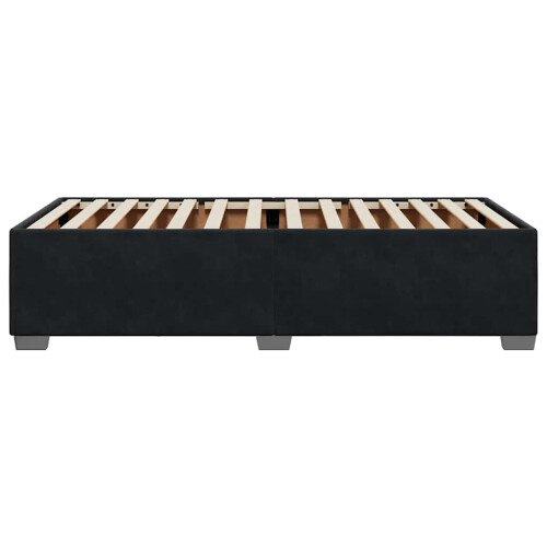 VidaXL vidaXL Bed Frame without Mattress Black Single Velvet 2