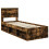 VidaXL vidaXL Bed Frame with Headboard Smoked Oak 75 x 190 cm Solid Pine Wood 2