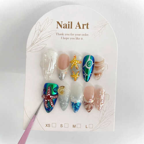 (XS) Unterwasser-Mandel-Nagelprothesen DIY