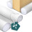 VOUNOT 3 Pack Double Sided Draught Excluder 96cm Under Door Draft Stopper, White 1
