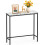 VOUNOT Slim Console Table, Metal Frame Entryway Table, 75x24x75 cm, White 1