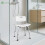 VOUNOT Adjustable Shower Stool w/Backrest Bath Seat Max Load 136 kg, White 2