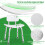 VOUNOT Adjustable Shower Stool w/Backrest Bath Seat Max Load 136 kg, White 5