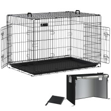 VOUNOT Dog Crate Portable Foldable Secure Pet Puppy Cage 48 Inches, XXL