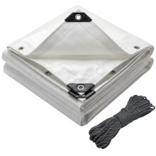 VOUNOT 6x8m Tarpaulin Heavy Duty 180 g/m² Waterproof Tarp White