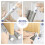 VOUNOT 2 Pack Double Sided Draught Excluder 96cm Under Door Draft Stopper, Grey 5