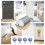 VOUNOT 2 Pack Double Sided Draught Excluder 96cm Under Door Draft Stopper, Grey 7