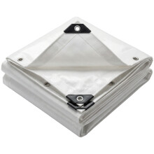 VOUNOT 3x5m Tarpaulin Heavy Duty 240 g/m² Waterproof Tarp White