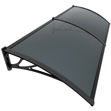 VOUNOT 200x80cm Front Door Canopy Porch Outdoor Awning, Patio Rain Shelter, Anthracite