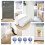 VOUNOT 4 Pack Double Sided Draught Excluder 96cm Under Door Draft Stopper, White 7
