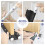 VOUNOT 4 Pack Double Sided Draught Excluder 96cm Under Door Draft Stopper, Black 5