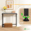 VOUNOT Slim Console Table, Metal Frame Entryway Table, 75x24x75 cm, White 4