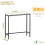 VOUNOT Slim Console Table, Metal Frame Entryway Table, 75x24x75 cm, White 3