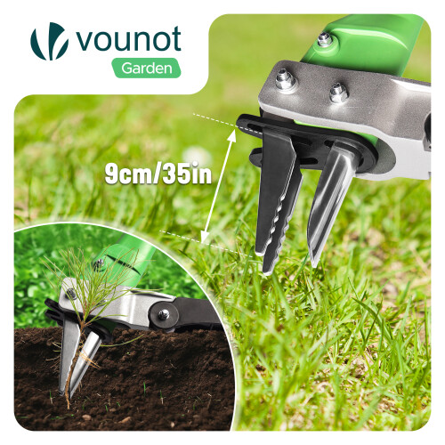 VOUNOT Weed Puller Tool Long Handle Manual Weed Puller Root Remover 1m Green 1