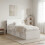 VidaXL vidaXL Headboard Cabinet with Storage White Engineered Wood 1
