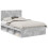 VidaXL vidaXL Bed Frame Concerte Grey 135 x 190 cm Solid Pine Wood 4