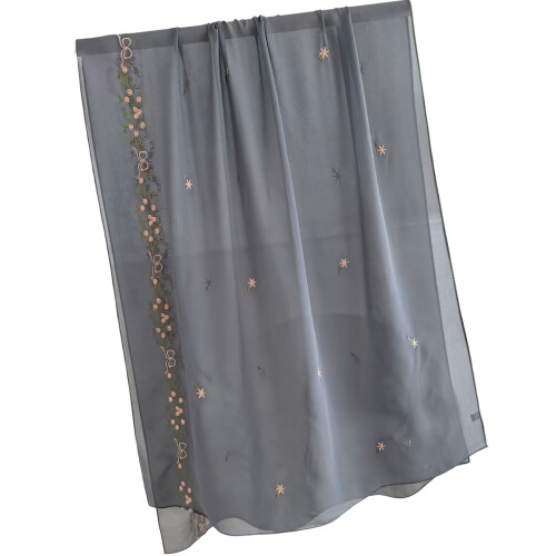 Wunderschönes Chiffon-Kopftuch mit Blumenmuster, angenehm-Grau