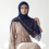 Stylish Muslims Headscarf Delicate Floral Patterns-Gray 10