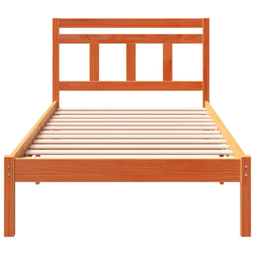 VidaXL vidaXL Bed Frame Brown 90 x 200 cm Solid Pine Wood 2