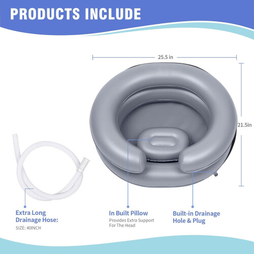 Expandable Inflatable Hair Wash Container Ideal For Disabled 1