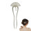 (U-shaped hairpin-841) Épingle Cheveux Perle Strass Style Chinois 6
