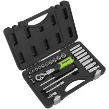 Sealey S01286 Socket Set Extending Ratchet 1/4"Sq Drive 26pc