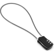 Motorcycle Helmet Lock, Combination Lock Retractable Cable Padlock with Cable for Motorcycle Bike He