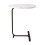 Living And Home C-Shaped Oval Grooved Side Table, White Marble 4
