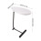 Living And Home C-Shaped Oval Grooved Side Table, White Marble 5