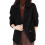 (Black, M) Plus Size Wintermantel Damen Koreanisch Warm 4