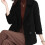 (Black, M) Plus Size Wintermantel Damen Koreanisch Warm 3