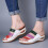 (White, 36) PU Leder Pantoletten Damen Zehenschlitz 1