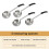 4 Pcs Portion Control Serving Spoons Portion Control Spoons Ladle Spoon, Slotted and Unslotted Portion Scoops 6oz 6