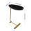 Living And Home C-Shaped Oval Grooved Side Table, Black Marble 5
