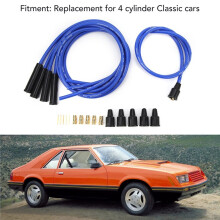 Wire 8mm Wire 1m Length Ignition Wire Set for 4 Cylinder Classic Cars