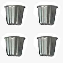Canele Form, Cannele Muffin Cup, 4St Non-Stick Cannele Mould GråSvarta Canneles