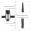 2Pcs T Handle Taper Reamer ,6 Fluted Chamfer Reaming Guitar Bridge Pin Hole Handle Tapered Reamers Tool Hexagonal Handle 8