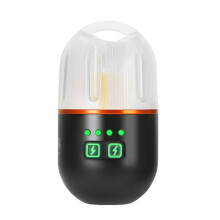 XIWANGFIRE Powerful LED Camping Light with Power Display Magnetic Hook Lantern USB Rechargeable Tent Hanging Lamp Black
