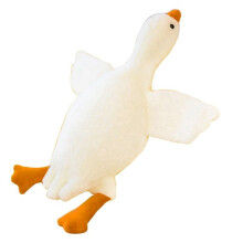 Animal Kuddleksak, SöT Vit Animal Duck Plyschkudde, Supermjuk Kramkudde, Svanskudde