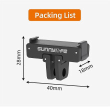 Sunnylife for Osmo Action 4/3/2 Magnetic Quick-release Adapter And Foldable Quick-release Plate Expansion Accessories