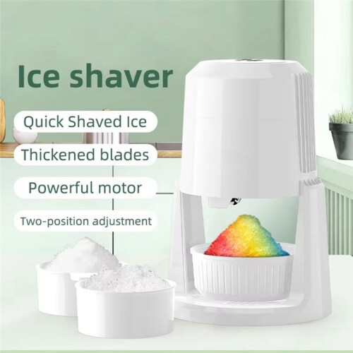 Automatic Ice Shavers Small Home Electric Ice Shaved Machine Two Speed Adjustable Ice Shaving Machine Ice Crusher (US) 1