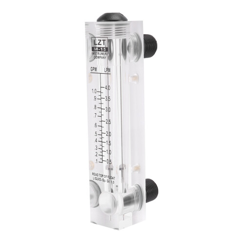 3X Black Adjustable Knob 0.1-1 GPM Panel Type Water Flow Meter LZM-15 1