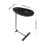 Living And Home C-Shaped Oval Grooved Side Table, Black Marble 5