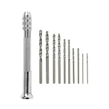 11Pcs Hand Twist Drill Set 0.5-2.0mm Woodworking Hand Punch Tool Hardware Clock Maintenance Kit