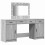 VidaXL vidaXL Dressing Table with Mirror Lights 3 pcs Grey Engineered Wood 2