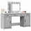 VidaXL vidaXL Dressing Table with Mirror Lights 3 pcs Grey Engineered Wood 3