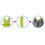 (yellow) Silic Bibs - , Travel Bibs Set 4
