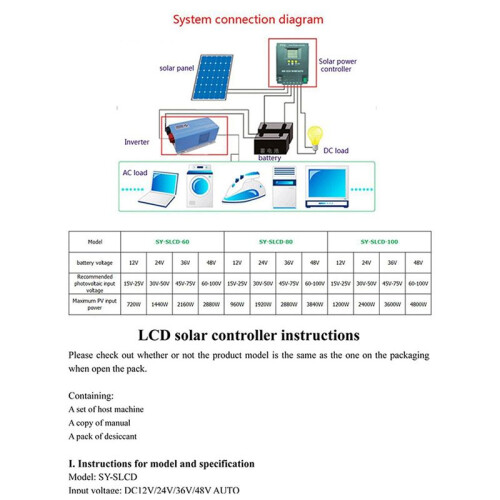 100A MPPT Solar Charge Controller 12V 24V 36V 48V Battery System Auto,PV Solar Panel Regulator 1